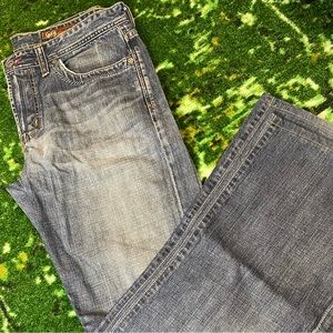 Mens 32x32 “the Fillmore” AG jeans with distressed seat